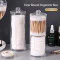 Clear cotton pad dispenser with lid