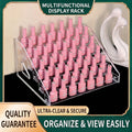 Clear acrylic multi-tier nail polish display rack